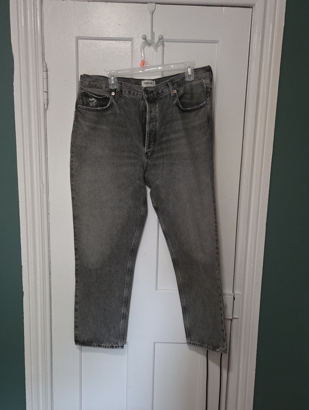 Agolde Fen Washed Gray Relaxed Jeans